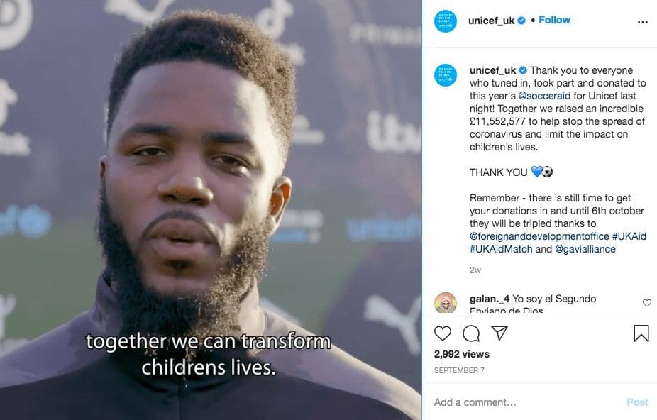 Top Charity Instagram Accounts - UNICEF
